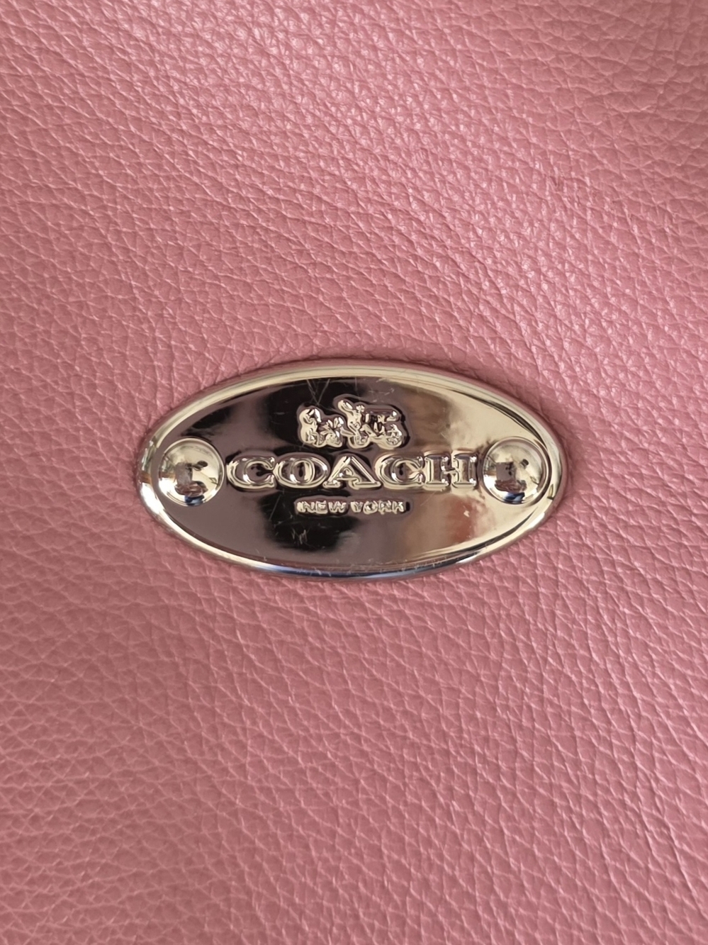 Coach Pink Pebbled Leather Shoulder Hobo - Picture 4 of 9